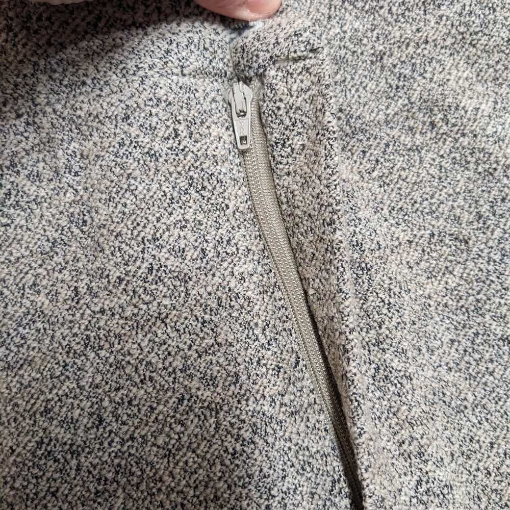 Vintage Mari Philippe Paris Beige Gray Virgin Wool Maxi Skirt - Picture 6 of 13